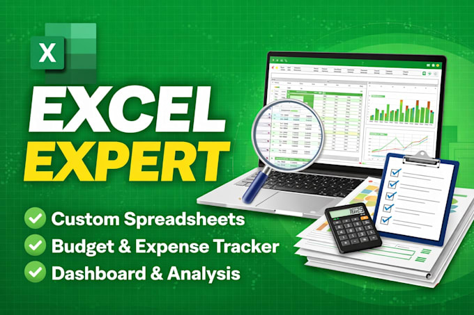 create professional excel spreadsheet, budget tracker and dashboard