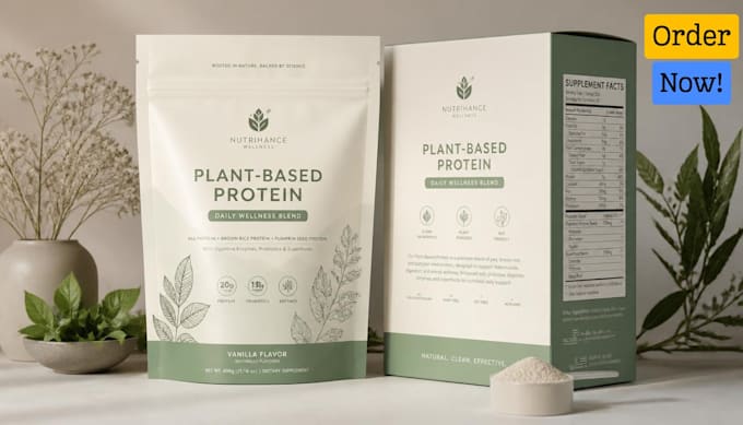 design premium supplement packaging and vitamin label design
