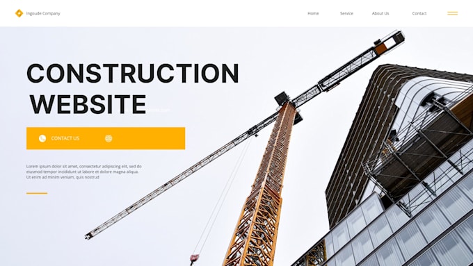 build wix contractor building company website construction company website