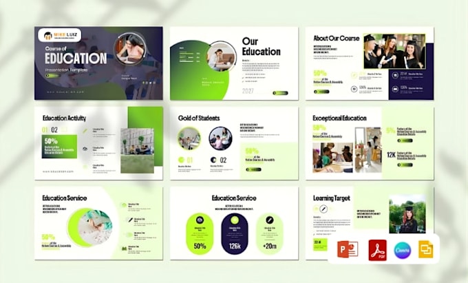 design educational course academic slide student training ppt presentation