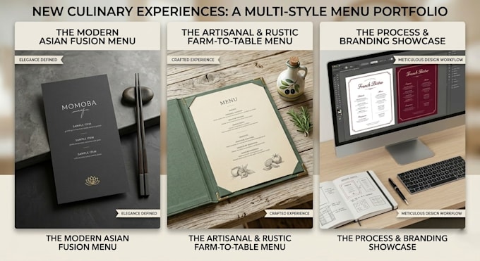 create a premium restaurant menu or digital price list