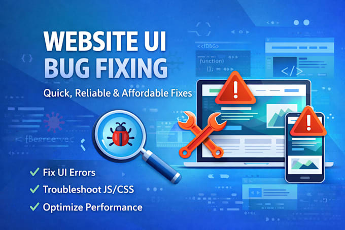 fix HTML, CSS, javascript, or react UI bugs