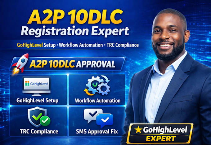 do a2p 10dlc registration gohighlevel website setup and tcr compliance