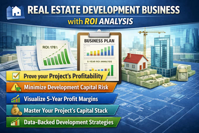 write a real estate development business plan with ROI analysis