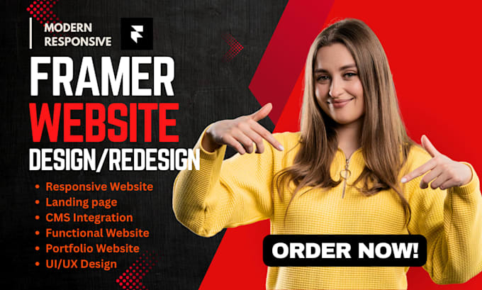 design framer website develop framer website