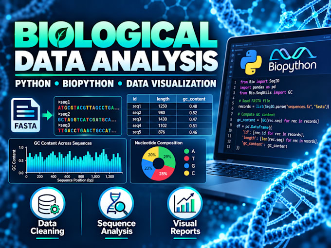 analyze biological data and dna sequences using python