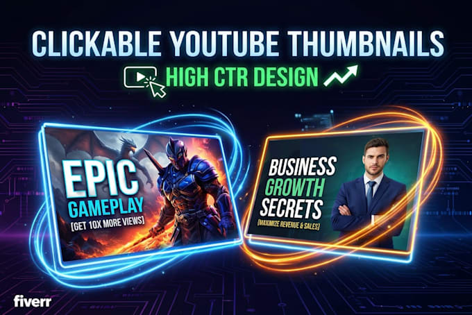 design viral high CTR youtube thumbnails to get more views