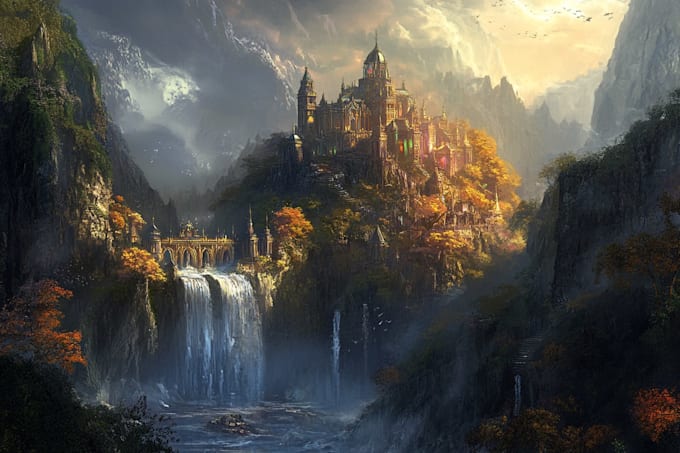 design amazing fantasy landscape