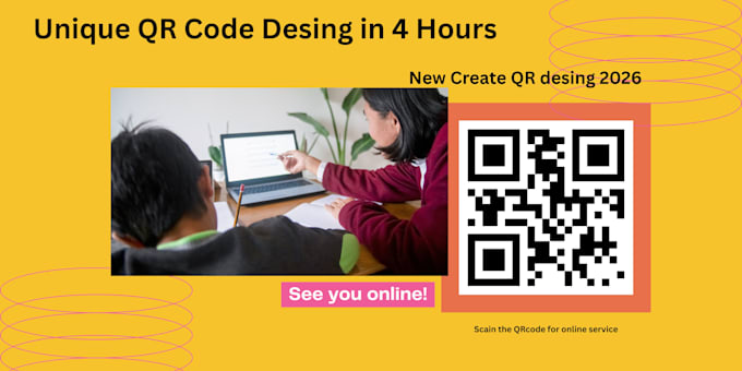 desing custom profeessional qr code with logo in 4 hrs