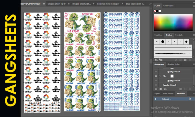 make your gangsheets ready to print in 1 to 2 hours