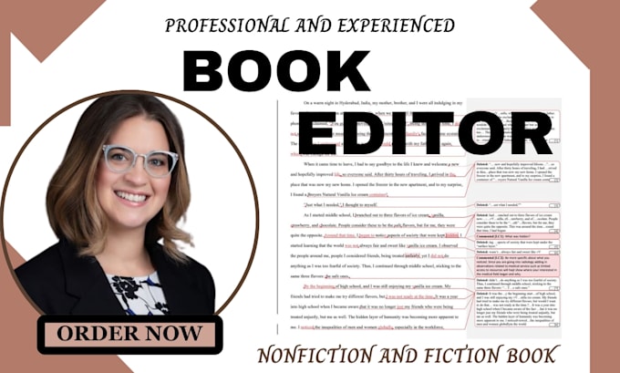 manuscript with copy editing, line editing, and proofreading