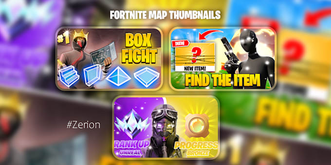 design a professional fortnite creative map thumbnail