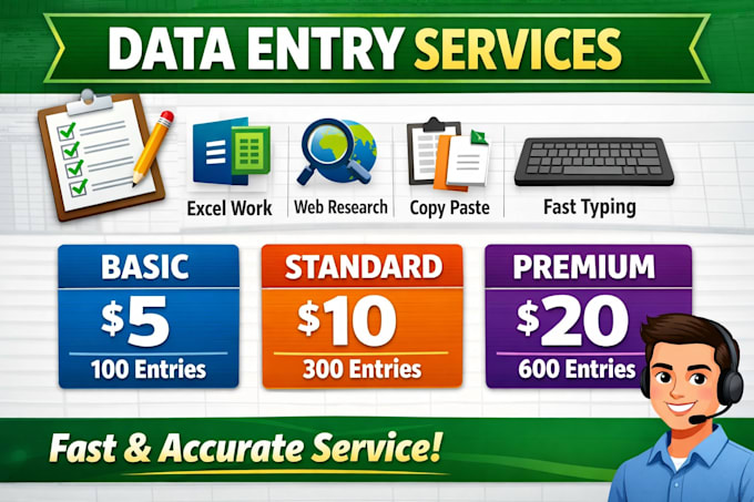 do data entry, copy paste and web research