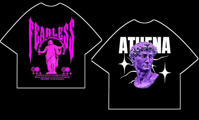 create bold custom streetwear graphic t shirt design for your brand