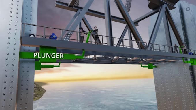 do 3d bridge construction animation civil engineering project construction video