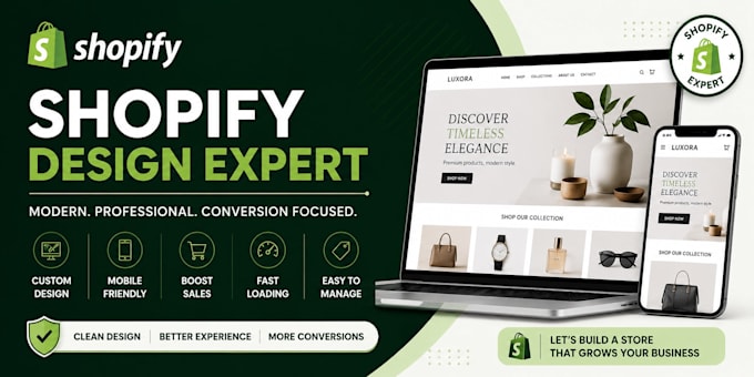 build shopify store design, shopify ecommerce website