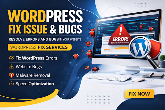 fix wordpress issues, bugs, errors and website problems