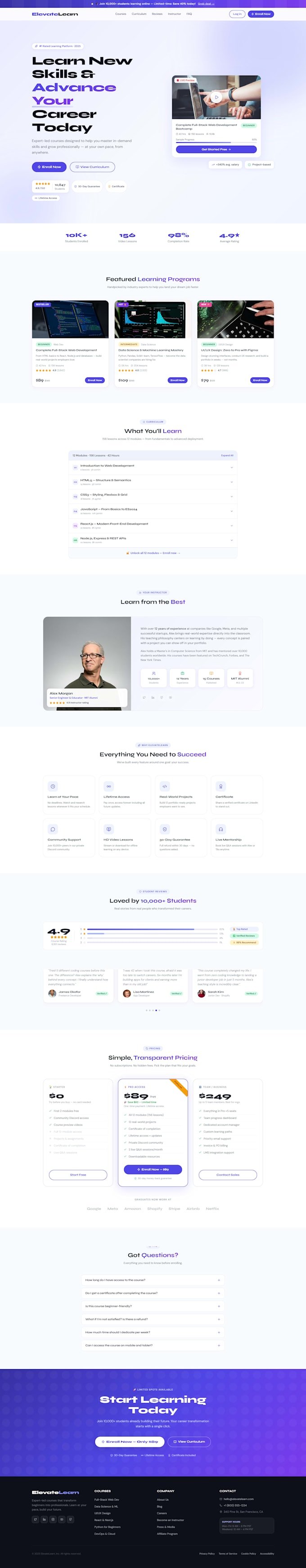 design a modern responsive landing page