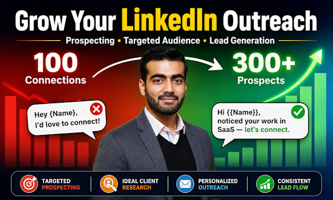 linkedin outreaching and prospecting, b2b lead generation organically and manual