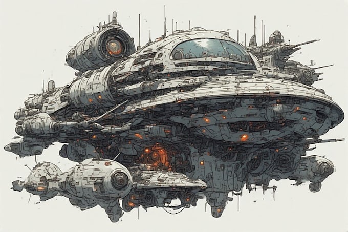 draw sci fi illustration and sci fi art