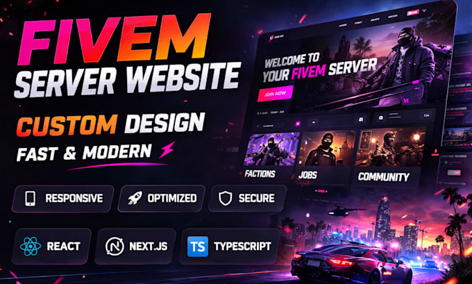 build a custom fivem server website
