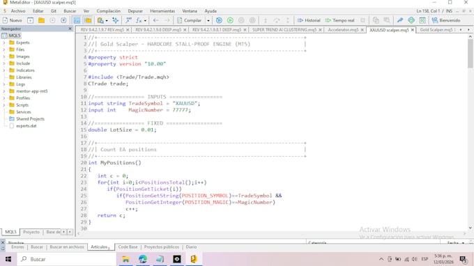 fix, debug, or optimize your mql4 or mql5 code