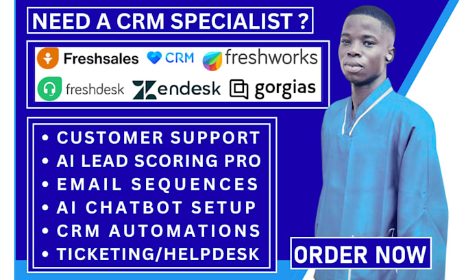 setup freshworks, freshsales crm, freshdesk, zendesk and gorgias support system