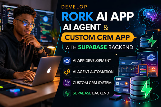 develop rork ai app, react native app, supabase backend and deploy to app store