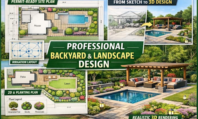 design landscape architect, backyard design, front yard design, architecture