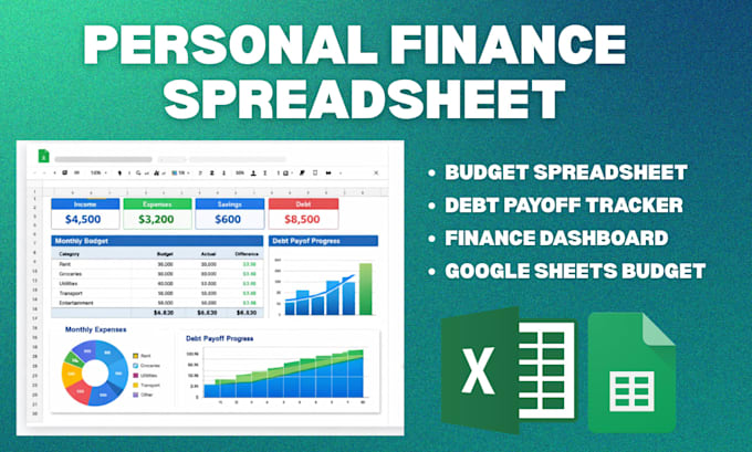 create personal finance budget spreadsheet google excel sheet debt payoff