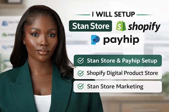 setup stan store shopify digital product stan store marketing payhip store
