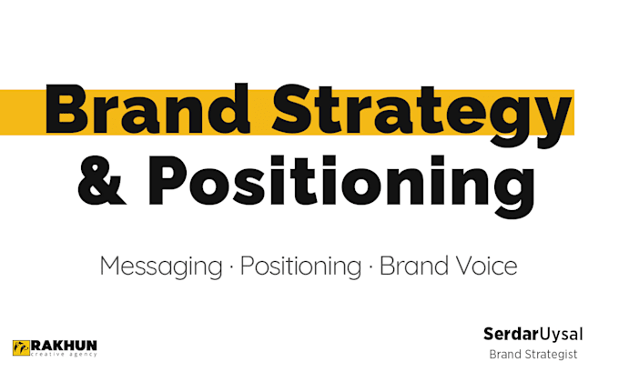 develop your brand strategy, messaging and positioning