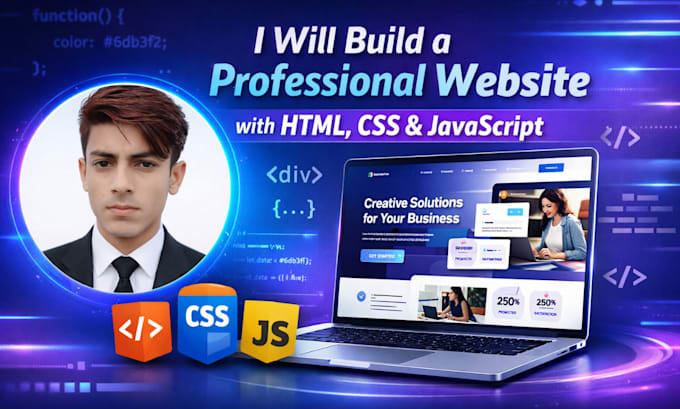 a professional responsive website using HTML CSS javascript