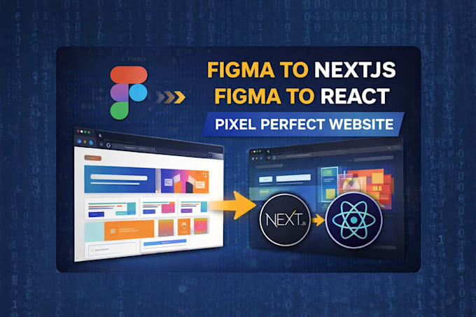 convert figma design to nextjs or react website