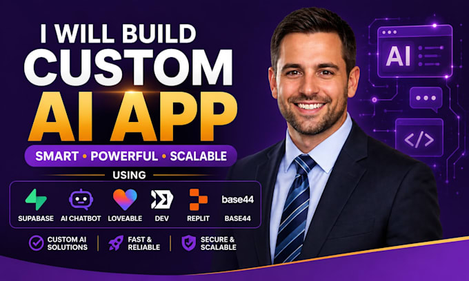 build custom ai app using supabase ai chatbot loveable ai dev base44 app replit