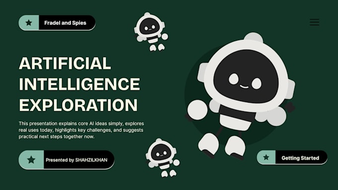 modern illustrative artificial intelligence presentation