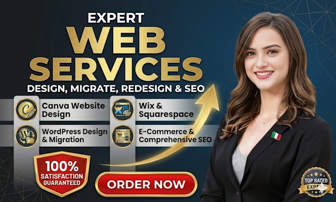 design migrate fix duetsch wordpress wix sqaurespace opencart italian website