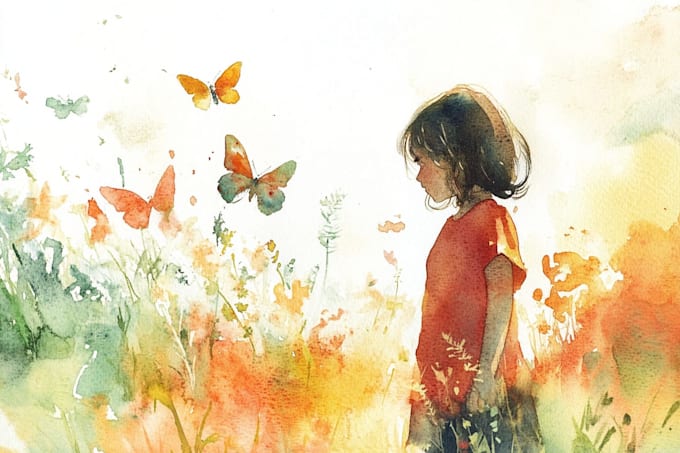 create watercolor and digital illustrations
