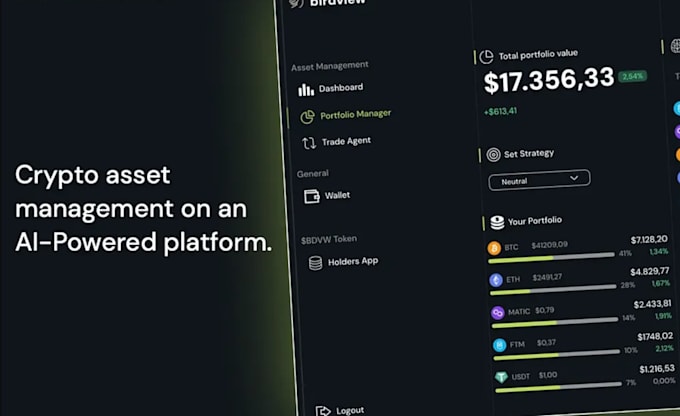 develop ai crypto portfolio management website, ai crypto community chatbot