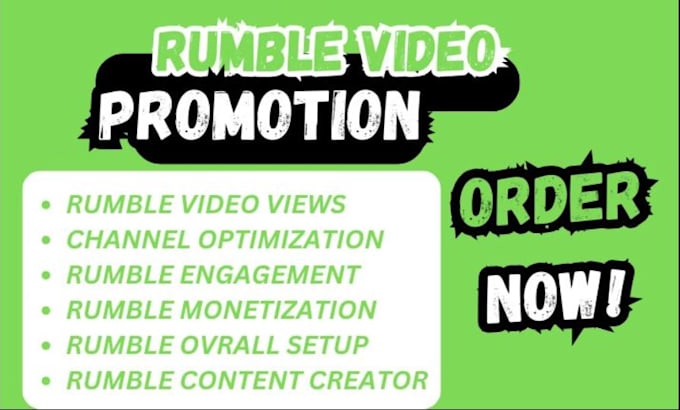 rumble video promotion and rumble channel promotion
