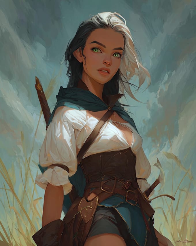 draw your dnd or rpg fantasy character illustration