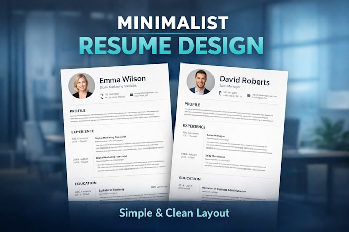 design a professional ats friendly CV and resume