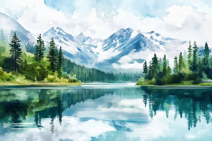 paint landscapes in watercolor