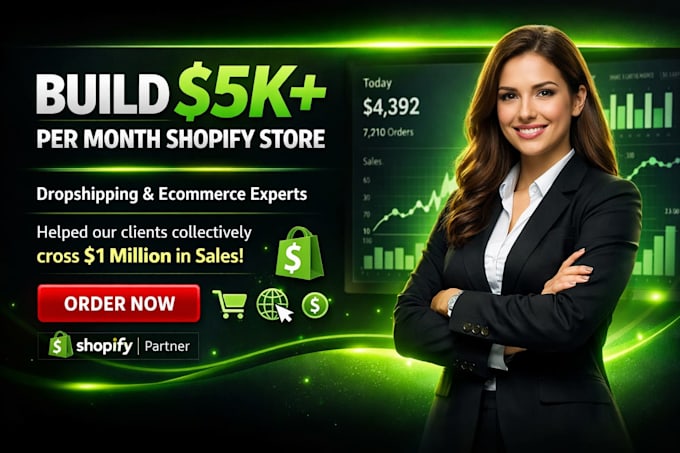 build a profitable automated shopify dropshipping store or website