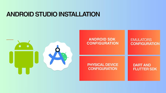 install android studio and setup android, flutter, dart sdk