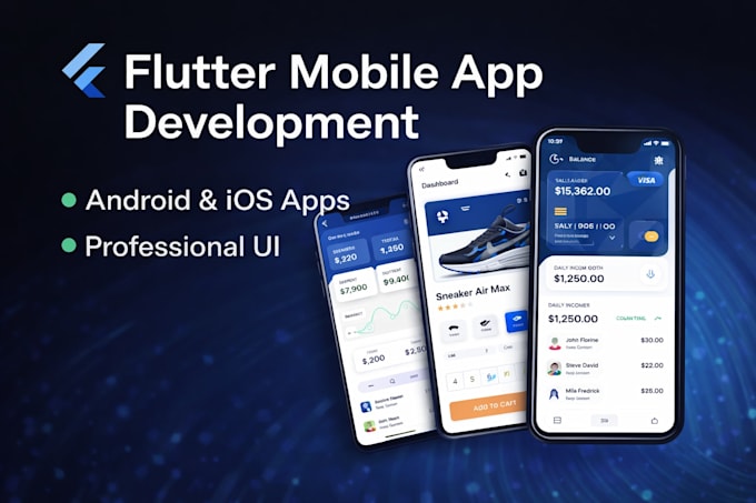 Flutter mobile app for android and ios by Yogesh__makwana | Fiverr