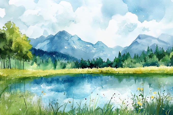 paint landscapes in watercolor