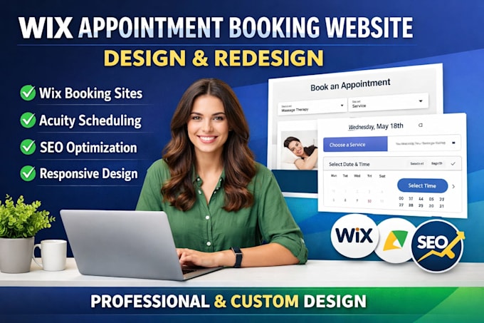 do wix appointment booking website design redesign acuity scheduling seo