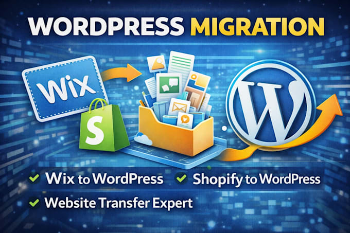 migrate wordpress website shopify migration or wix to wordpress wix to shopify