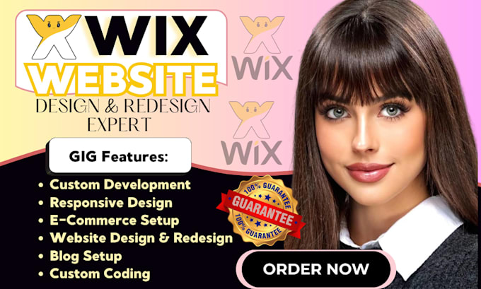 design a responsive wix website,  wix studio website design, redesign, webflow